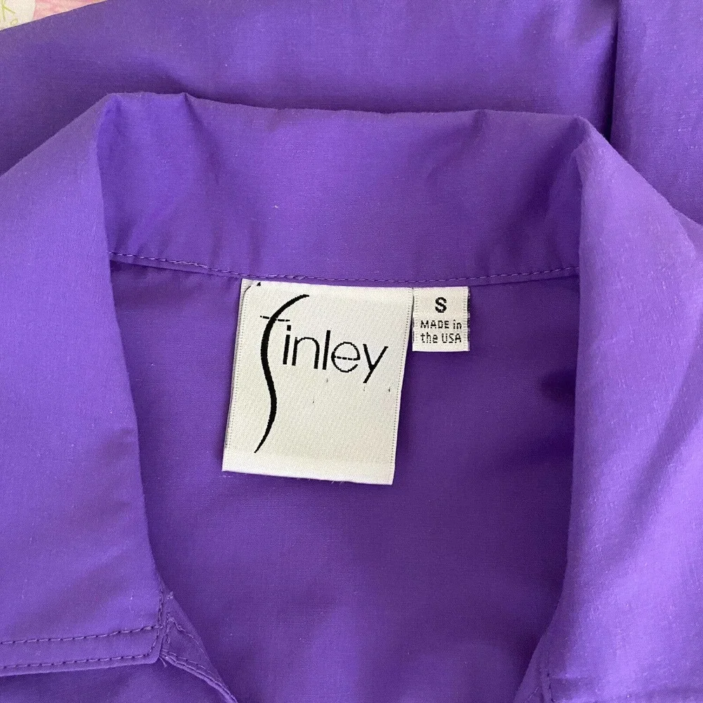 Nordstrom Finley Dani Purple Shift Dress 3/4 Sleeves Pockets Sz S USA $240 - Picture 6 of 7